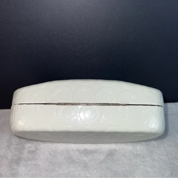 COACH Hardshell White Monogram CC Sunglasses Eyeglasses Protective Case - Picture 5 of 6
